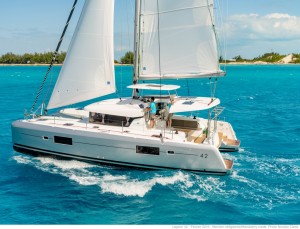 Lagoon 42 in Lefkas for charter from Athens